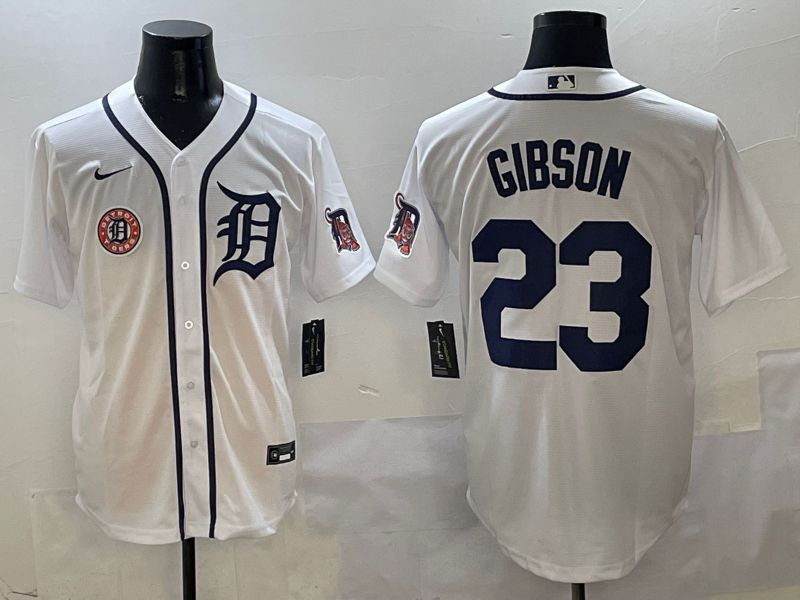 Men Detroit Tigers #23 Gibson White Game Nike 2025 MLB Jersey style 7->philadelphia phillies->MLB Jersey